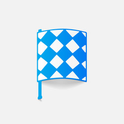 realistic design element linesman flag vector image