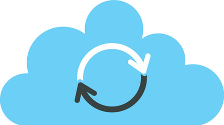 Cloud sync refresh backup computing data icon vector