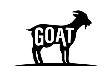 Goat black silhouette symbol farm animal Vector Image