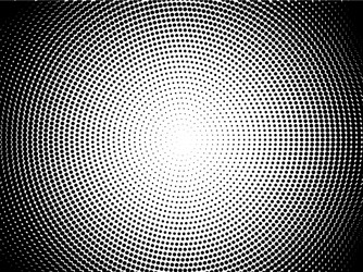 Radial halftone pattern gradient background vector