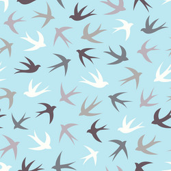 seamless pattern with a flock of swallows vector image