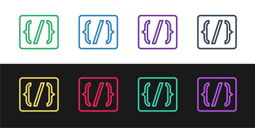 set line programming language syntax icon isolated vector image