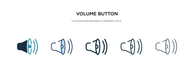 volume button icon in different style two vector image