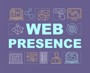 Web presence word concepts banner vector