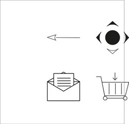 web simple linear icon setsimple outline icons vector image