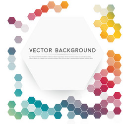abstract color 3d hexagonal vector image