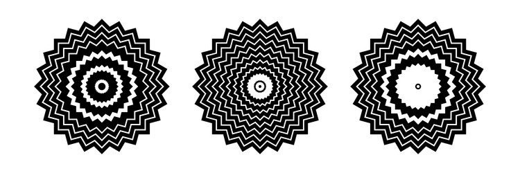 circle zig zag lines patterns vector