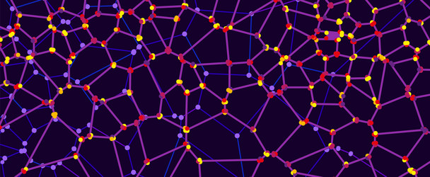 neural network concept connected cells with links vector image