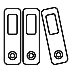 office folders standing in a row for organizing vector image