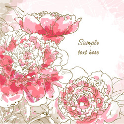 Luxurious color peony pattern Royalty Free Vector Image