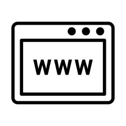 Website Icon - Web Address vector image