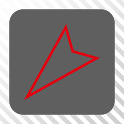 pointer left down rounded square button vector image