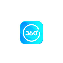 360 icon with arrow Royalty Free Vector Image - VectorStock