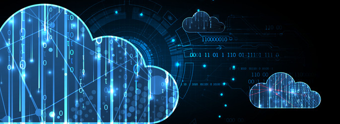cloud computing conceptabstract connection vector image