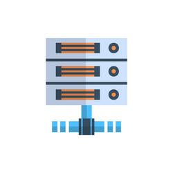 data center icon cloud computer connection hosting vector image