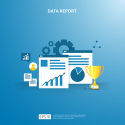 digital graph data for seo analytics vector image
