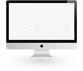 display monitor computer mockup stock isolated vector image
