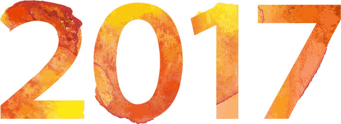 numbers of the new year 2017 vector image