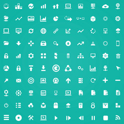 100 big data database icons vector