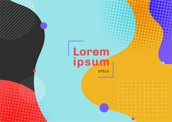 abstract dynamic colorful fluid shapes geometric vector image