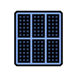 Tracking system solar panel line icon Royalty Free Vector