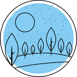 Beautiful forest landscape icon Royalty Free Vector Image