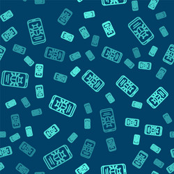 green line system bug on mobile icon isolated vector image