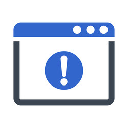 Internet alert icon Royalty Free Vector Image - VectorStock