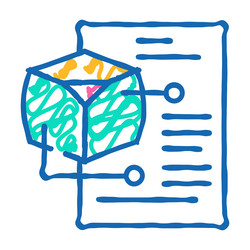 modeling data science icon doodle vector image
