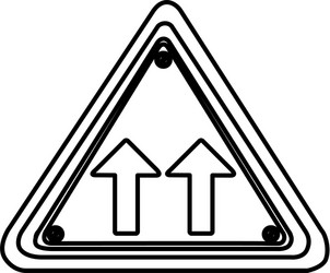silhouette triangle shape frame same direction vector image