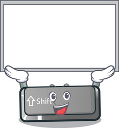 up board button shift isolated with character vector image