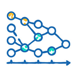 algorithm data science icon doodle vector image