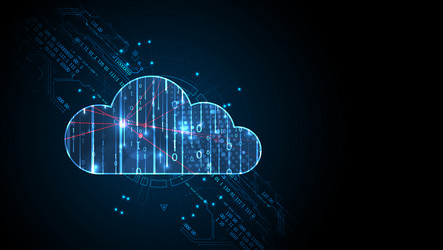 cloud computing conceptabstract connection vector image