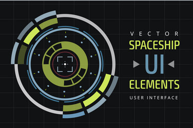 ui hud infographic interface web elements vector image