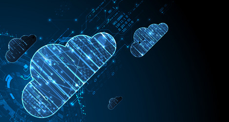 cloud computing conceptabstract connection vector image