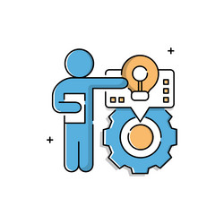 data-oriented strategy data driven icon design vector image
