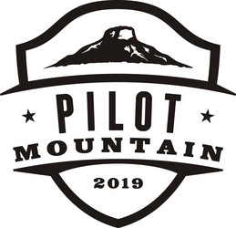 Pilot Mountain Badge - Retro Vintage Logo Vector Image