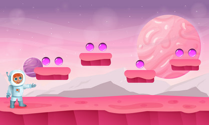 seamless space background for platform game vector image