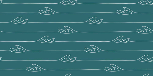 seamless wave pattern drawn with one continuous vector image