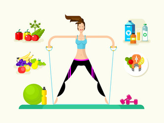 woman healthy llifestyle Vector Image