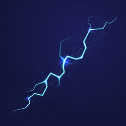 Lightning and rain blue background Royalty Free Vector Image
