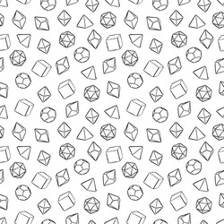 Dice Pattern - Polyhedral Game Set vector image