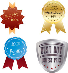 A set labels with text and different designs vector