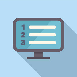 desktop computer displaying numbered list vector image