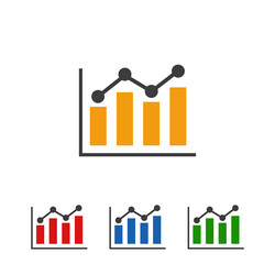 graph icon set and chart bar symbol vector image