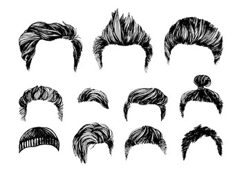 Man Hairstyle: Over 119,610 Royalty-Free Licensable Stock Vectors & Vector  Art