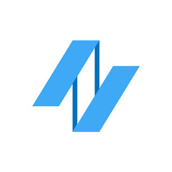 initial diagonal outline inside abstract symbol vector image