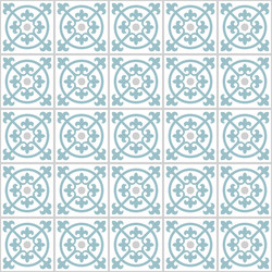 Realistic ceramic floor tiles vintage pattern Vector Image