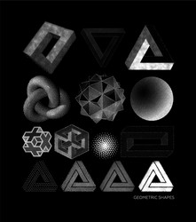 set of geometric shapes vector