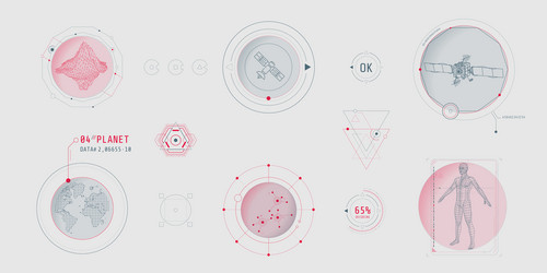 design elements for infographic of data vector image